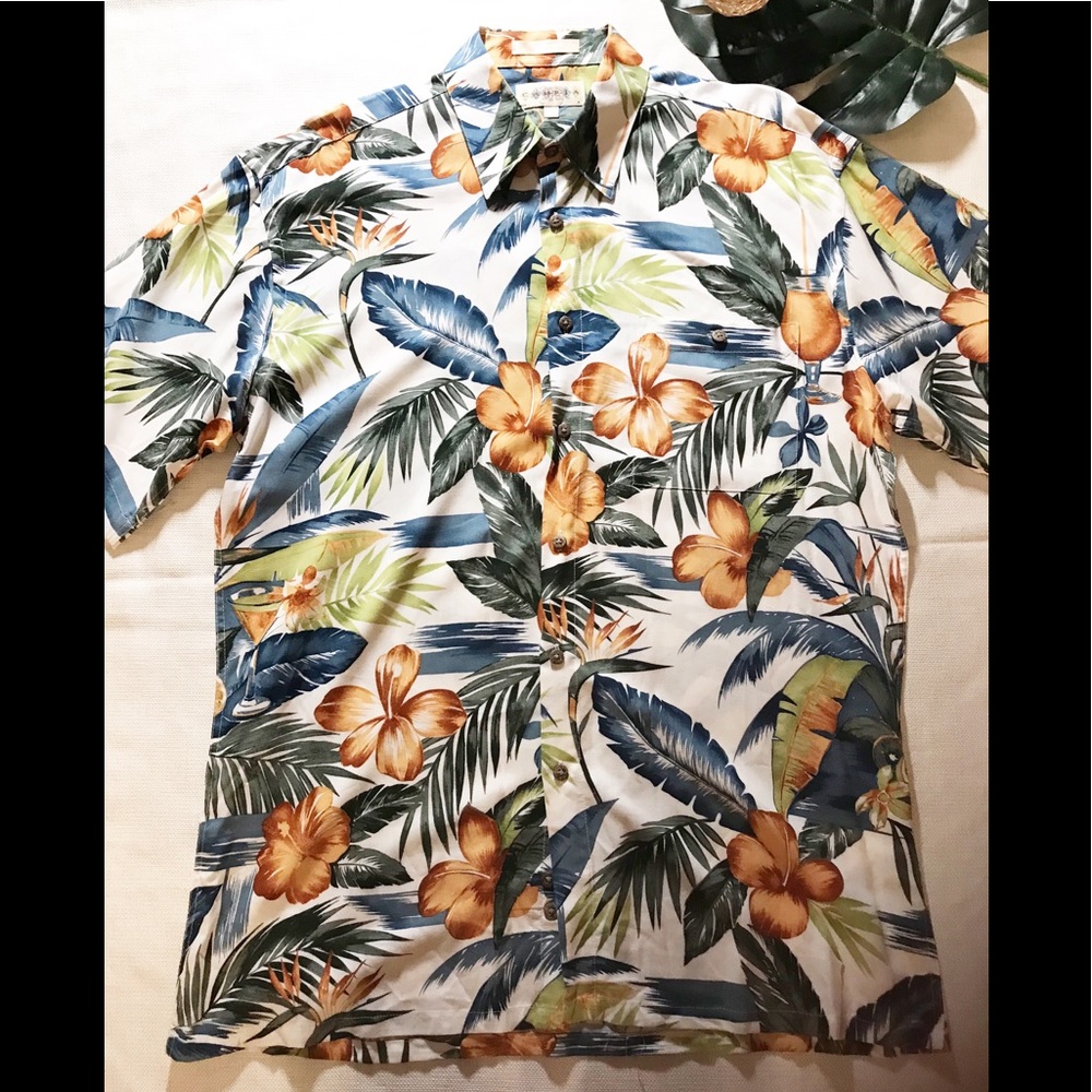 - Hawaiian Button Front  Shirt